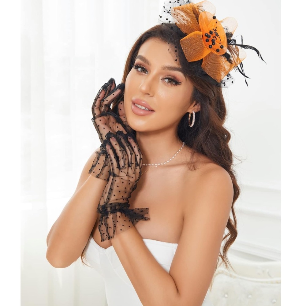 Kentucky Derby Hat with Gloves